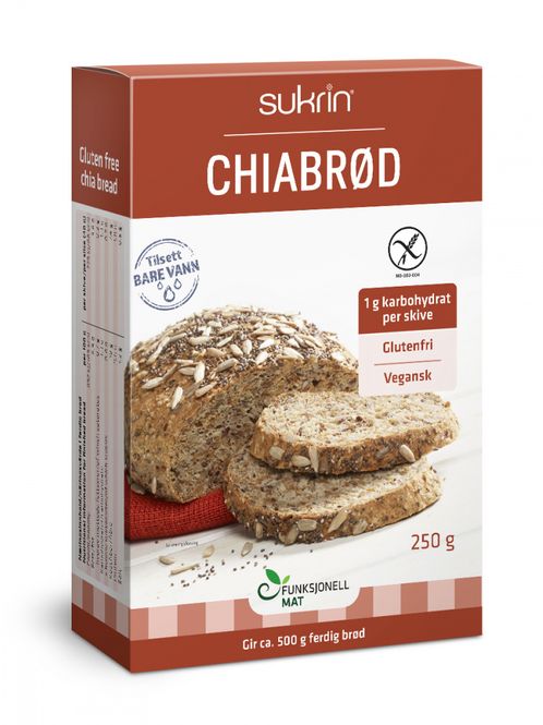 Hovedbilde Sukrin Chiabrød, 250 g