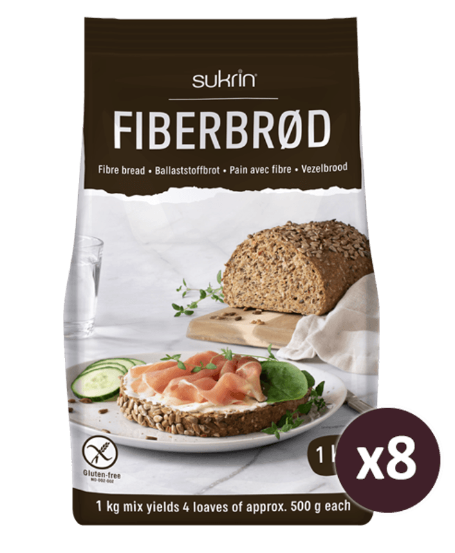 Pakketilbud 8 x 1 kg Fiberbrød NY