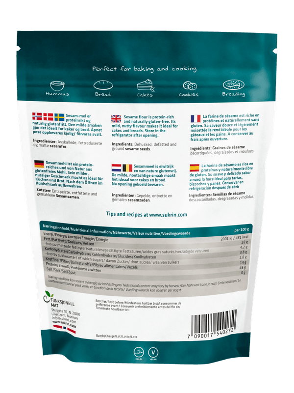 Sesam-mel, fettredusert 250 g